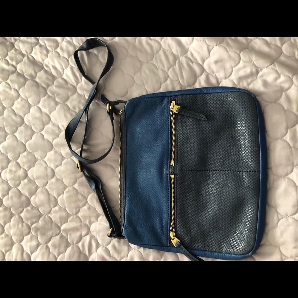 BLUE FOSSIL PURSE